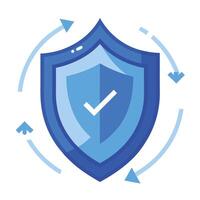 Security Shield With Arrows Illustration vector