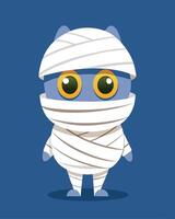 Cartoon Mummy Character Illustration Design vector