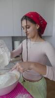 Baking Fun Enjoying the Art of Preparing Delicious Dough Using Flour and Fresh Ingredients video