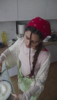 Whipping Cream Enjoyably in a Warm and Cozy Kitchen Setting, Creating Delightful Results video