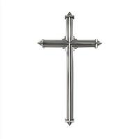 detailed cross design isolated on white background, showcasing its intricate features and elegant style photo