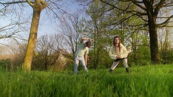 An Energetic and Dynamic Dance Performance Set in a Beautifully Lush Green Field Full of Life video