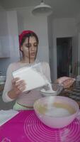 Making Dough using Flour and Water within a Modern Kitchen Environment and Space video