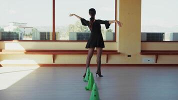 Ballerina Practicing Her Performance In The Studio video
