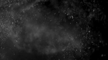 Abstract particles drifting in empty space video