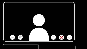 Virtual conference grid view with anonymous avatars video