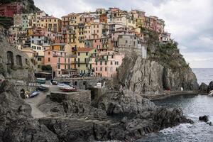 Manarola colorful village at Cinque Terre Italy photo