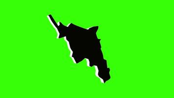 green screen 3d map of Gitega in burundi video