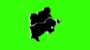 green screen 3d map of Haderslev in Denmark video