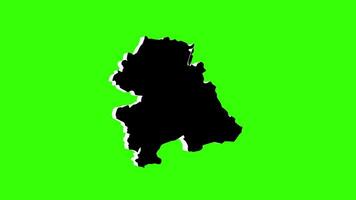 green screen 3d map of Odense in Denmark video