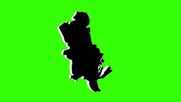 green screen 3d map of Aarhus in Denmark video