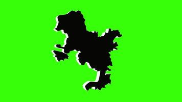 green screen 3d map of usti nad labem in czech video