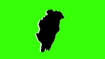 green screen 3d map of Bajos de Haina in the Dominican Republic video