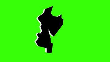 green screen 3d map of San Jose de Ocoa de Macoris in the Dominican Republic video