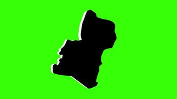 green screen 3d map of Soyapango in El Salvador video