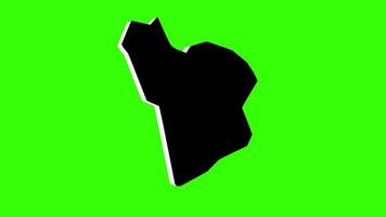 green screen 3d map of Montecristi in ecuador video