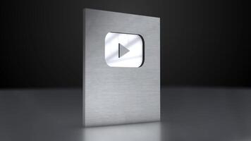 Youtube plata jugar botón 3d animación video
