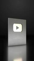 YouTube Silver Play Button 3D Animation Vertical video