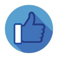 Blue Like Button Graphic Illustration vector