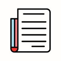 Document Icon File Paper Flat Design vector