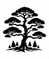 big trees and small trees vector