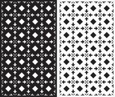 Geometric pattern tile design in black and white vector