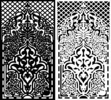 Intricate Decorative Panel Design with Geometric and Ornate Patterns vector