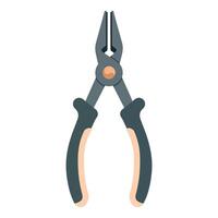 Clean Front View Pliers Graphic in Flat Style. vector