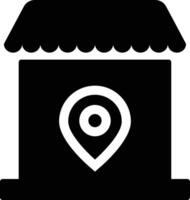 Rounded Filled Location Icon vector