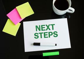 Next steps on paper next steps on paper next steps on paper photo