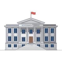 The government building is shown in this illustration vector