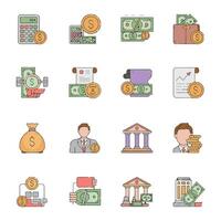 Professional Finance and Accounting Icons Pack for Web and Print. vector