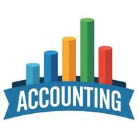 Flat Style Accounting Graphic on White Background. vector
