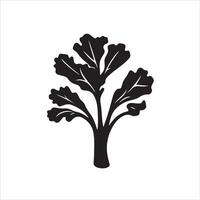 Black and white illustration of a tree vector
