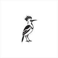 A bird with a mohawk on its head vector