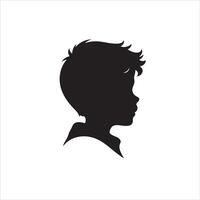 A silhouette of a child's head vector