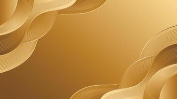 Elegant modern gold luxury background. Abstract wave shapes vector