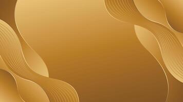 Luxury Gold Abstract Background with Smooth Waves vector