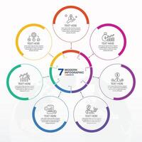 Infographic 7 step for presentation vector