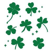 Shamrock and clover set vector