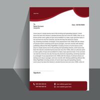 Simple identity letterhead design layout. vector