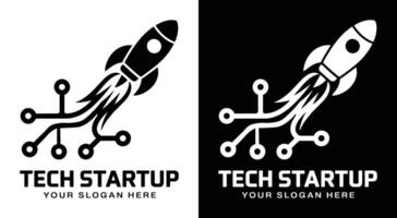 Tech Startup Logo Bold Black Node Flame for Digital Innovation vector