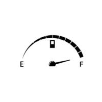 Full Fuel Gauge Indicator Display Minimalist Illustration Car Dashboard vector