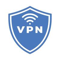 Secure Vpn Shield Symbol With Wifi Connection For Digital Protection And Security vector