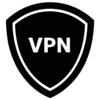 Vpn Secure Connection Shield Icon For Online Privacy And Protection vector