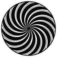 Black And White Circular Swirl Abstract Graphic Design Element Illustration vector