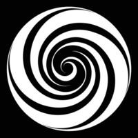 Abstract Black And White Swirl Design Vortex Illusion Hypnotic Pattern Background vector