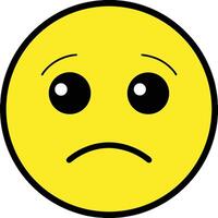 Sad Emoji Isolated On White Background For Digital Communication And Expressions vector