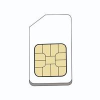 Sim Card Illustration For Mobile Phone Connection Technology And Network Communication vector