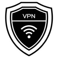 Vpn Secure Connection Shield Icon For Network Security And Data Privacy vector
